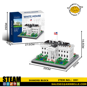 Nổi tiếng architechtures Micro khối kim cương gạch Đồ chơi mô hình Mỹ xây dựng lưu niệm quà Tặng bức tượng của tự do Nhà Trắng Thủ Đô - Product Image 4