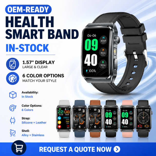 Multifunctional Smart Silicone Bracelet for Calling SOS Emergency Voice Assistant IP68 Waterproof 250mAh Battery for Daily