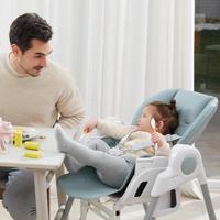 Chaise balançoire électrique pour bébé 5 positions Hauteur de l'assise 3 positions Dossier 2 positions Double plateau Salle à manger intelligente Plastique
