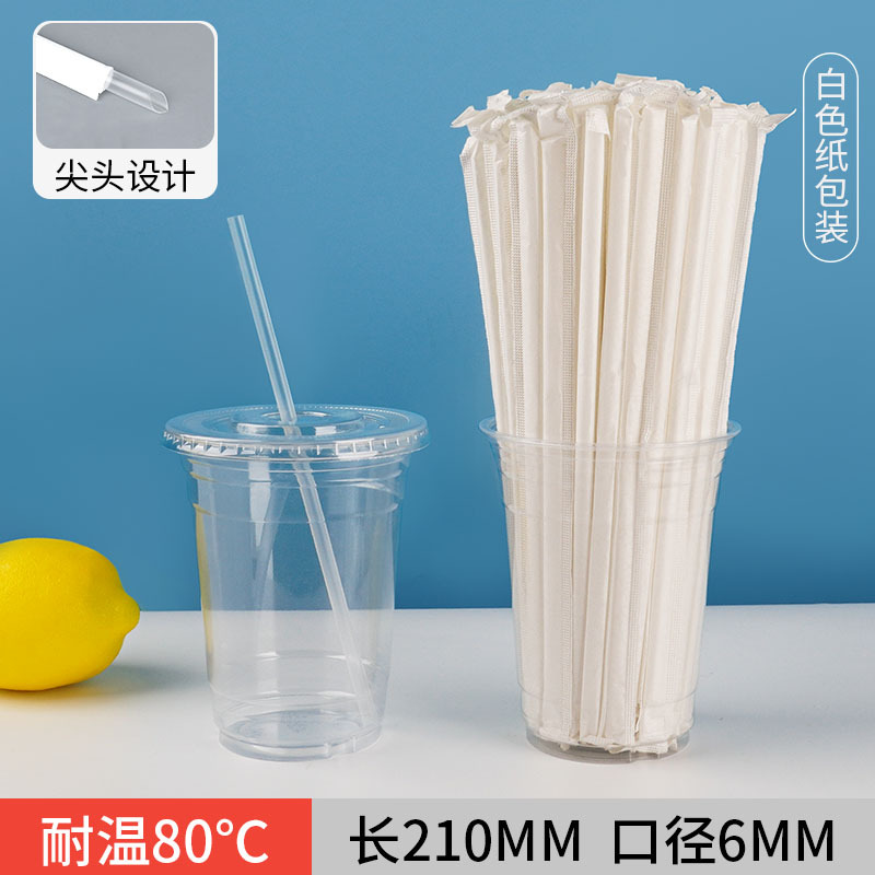 6x210mm transparent paper wrapped with pointed tip