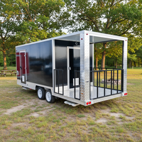 Remorques et camions alimentaires carrés noirs personnalisés Greenfist de 13, 15 et 16 pieds