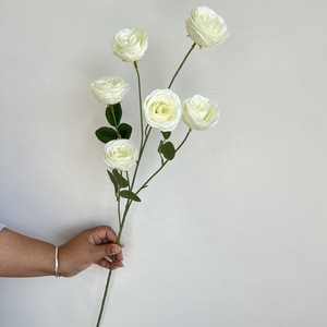 Fleurs artificielles en soie 2026, 6 têtes, roses exquises faites à la main, décoration florale pour plafond de mariage et plafonds hauts - Product Image 6