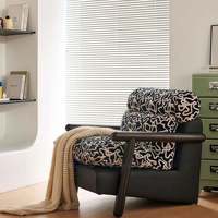 Fauteuil à bascule inclinable en bois de frêne, moderne, ergonomique, en tissu doux, pour hôtel, salon, relaxation