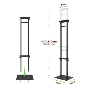 Jh-mech Bệ có thể thu vào mạnh mẽ sàn đứng dấu hiệu chủ dễ dàng để thiết lập hai mặt có thể điều chỉnh áp phích hiển thị đứng - Product Image 3