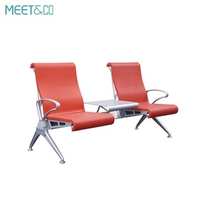Chaise publique moderne en acier inoxydable avec coussin pour aéroport, centre commercial, école, hôpital, hôtel et usage extérieur - Product Image 6