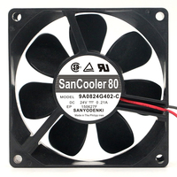 SANYO 9A0824G401/G402-C/G402/G4031/G416 DC24V 0.21A 80*80*25MM 8025 8CM Kipas Pendingin Aksial Tanpa Sikat dengan Bantalan Bola Ganda Asli