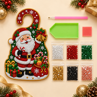 Peinture diamant acrylique double face Bonhomme de neige de Noël, forme personnalisée, décoration de vacances, ornement DIY style américain