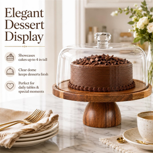 Bandeja de Madera Sólida de Alta Calidad para Frutas y Postres, Soporte de Exhibición para Pasteles, Ideal para Fiestas en Casa y Bodas - Product Image 2