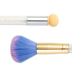 Pinceau de nettoyage de poussière d'ongles coloré avec éponge à strass, stylo de mélange dégradé double usage, outil de dégradé pour salon de manucure - Product Image 4
