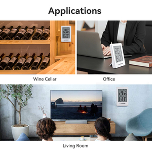 Emaf New LCD hiển thị nhiệt kế kho điện chính xác ẩm kế Nhiệt kế giá Wall Mount Bếp Màn hình kỹ thuật số - Product Image 5