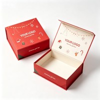Boîte cadeau de Noël de luxe de haute qualité avec logo personnalisé, calendrier de l'avent, boîte surprise à ouverture surprise