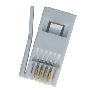 Anh RJ12 <span class=keywords><strong>6P4C</strong></span> đường dây điện thoại kết nối Unshielded UTP đồng nguyên chất với vàng mạ <span class=keywords><strong>Modular</strong></span> cắm - Product Image 3