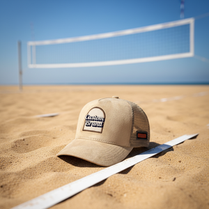 Gorra Trucker Color Arena al por Mayor, Gorra de Malla de 5 Paneles con Bordado Personalizado, Estilo Formal a la Moda, Gorras de Béisbol Personalizadas - Product Image 1