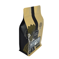 125g 250g 500g 1kg sacs de grains de café à fond plat en papier d'aluminium