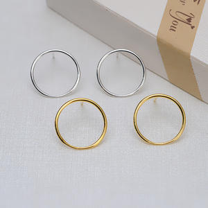 Pendientes de Plata de Ley S925 con Hebilla de Perla, Estilo Europeo Americano, Accesorios de Joyería DIY para Mujer, Bandeja Dorada Incluida - Product Image 1