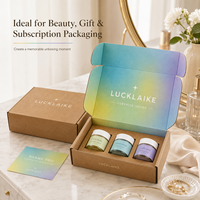 Boîtes d'expédition personnalisées en papier kraft avec impression arc-en-ciel, emballages de luxe pour crèmes corporelles, pots, cadeaux, abonnements