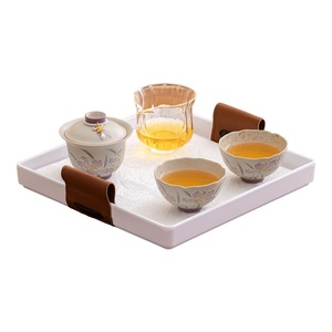 Ensemble de tasses à thé Iris peintes à la main pour la maison, ensemble de voyage Kung Fu avec sac de rangement, housse et petit bol - Product Image 5