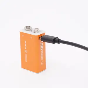 Baterai isi ulang ion litium 9v, baterai AAA kustom kualitas tinggi, baterai isi ulang 9v Tipe c 1000mAh
