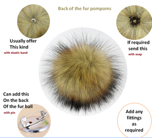 Pompon en fourrure <span class=keywords><strong>de</strong></span> renard véritable rond et moelleux personnalisé, 9 cm, 8 cm, 10 cm, 15 cm, 18 cm, 12 cm, écologique, bricolage, fourrure <span class=keywords><strong>de</strong></span> renard véritable - Product Image 3
