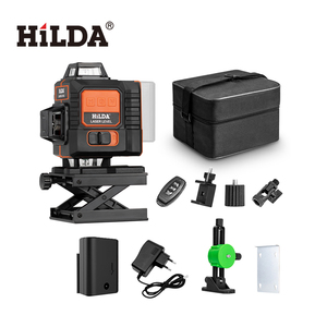 Nivel Láser <span class=keywords><strong>HILDA</strong></span> de 16 Líneas, Autonivelante, 4x360 °   Nivel Láser de Rayo Verde <span class=keywords><strong>4D</strong></span>, Láser de Línea Vertical para la Construcción de Pisos y Azulejos - Product Image 1