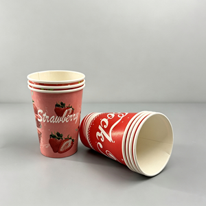 Vaso de papel con revestimiento de PE de alta rigidez con tapas, impresión de 0-8 colores, tamaño personalizado para café caliente, leche, té, fabricante, compra al por mayor - Product Image 3