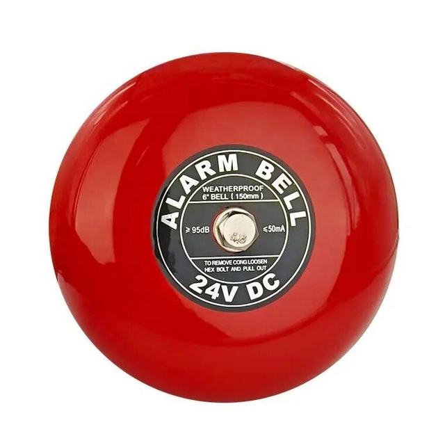 6inch 8inch 10 Inch Fire Bell DC 12/24V/220V Electric Fire Alarm Bell Sound System Flexible Portable Durable for School