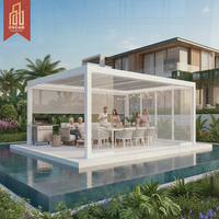 Véranda autoportante en aluminium à toit incliné pour balcon, jardin d'hiver, serre extérieure, solarium, maison en verre