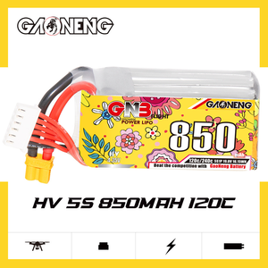 GNB 2S 3S 4S 5S 6S 8S 850mAh 120C FPV 드론 리포 고전압 배터리 XT30 XT60 플러그 포함 FPV 드론 키트 배터리 GNB - Product Image 5