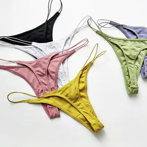 High Quality Custom Seamless Underwear G String T Back Women's Panties Thong With Various Colors