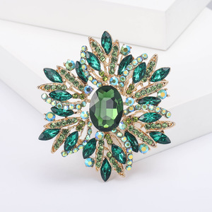 Broches rétro de luxe, grandes broches en cristal et strass, accessoires pour femmes pour vêtements - Product Image 6