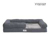 Canapé-lit pour chien de luxe, amovible, lavable, imperméable, à motif uni, avec coussin épaissi pour un sommeil profond, toutes saisons, vente en gros