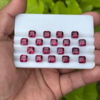 Tourmaline rouge de Rubylite de pierre précieuse chaude naturelle, taille octogonale parfaite calibrée pour bijoux et colliers Rubellite