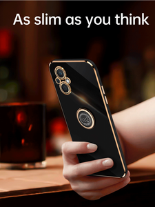 เคสฝาหลังสีทึบอุปกรณ์เสริมโทรศัพท์มือถือชุบแบบนิ่ม TPU นิ่มหรูหราสำหรับ A96 OPPO/<span class=keywords><strong>reno7z</strong></span> /oneplus Nord N20 5G ห่วงเคสโทรศัพท์ - Product Image 3