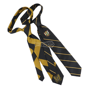 Tùy chỉnh thực hiện bóng đá Hy Lạp Tình Huynh Đệ giá rẻ Polyester Cà vạt đen sọc Tie Câu lạc bộ cho nam giới - Product Image 1