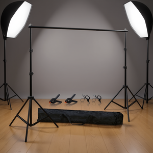 Kit Básico de Soporte de Estudio de 2m, Soporte de Fondo Telescópico Ajustable, Bolsa de Transporte Incluida, Tela de Fondo de Muselina - Product Image 2