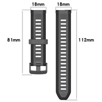 Bracelet intelligent en silicone élastique de 18 mm, 20 mm, 22 mm avec boucle auto-agrippante pour Garmin Forerunner 165/245/645/ Music Venu 2/SQ2/Vivoactive 5/4/3