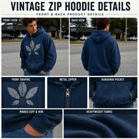 Sweat à capuche masculin OEM bleu marine délavé, en coton épais 420 g/m² de haute qualité, coupe oversize, avec poche zippée et impression en relief