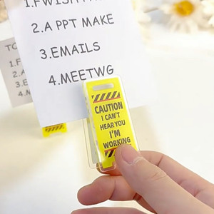 Clip de Papel Acrílico Divertido con Marcador de Libros 'No Me Molestar', 'Estoy Ocupado', Soporte de Escritorio, Etiqueta de Advertencia de Plástico para Oficina, Clip Decorativo para Notas - Product Image 4