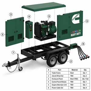 เครื่องกำเนิดไฟฟ้าดีเซล Cummins Weichai พร้อมระบบสตาร์ทอัตโนมัติ EPA ขนาด 15kw 20kw 30kw 50KVA 230v 65kva แบบโครงเปิดและแบบเงียบ 50/60Hz 1500rpm ATS 12V DC - Product Image 2