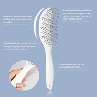 Kit de brosses à cheveux en poils de sanglier ovales blancs, brosse à palette et démêlante, peigne à cheveux pour Salon, ensemble de brosses de soins capillaires personnels, 2 pièces