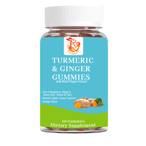 Gomitas de Cúrcuma y Jengibre Premium de Alta Potencia para Energía y Bienestar General con Vitaminas, Suplemento Dietético - Product Image 1