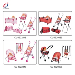 Jouets de rôle en plastique pour bébé Chengji, ensemble de 5 accessoires pour poupées, <span class=keywords><strong>chaise</strong></span> haute pour <span class=keywords><strong>poupée</strong></span> - Product Image 2