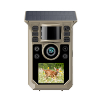 Caméra de chasse thermique intégrée à énergie solaire avec vision nocturne couleur, WIFI, vidéo 1080P, 64MP pour la faune en extérieur