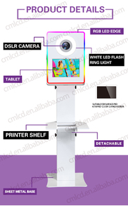 Portable ipad Dslr Photo Booth Machine Impression Instantanée Selfie Partie Photo Booth Caméra Imprimante <span class=keywords><strong>Flash</strong></span> et Parapluie Adapté - Product Image 5