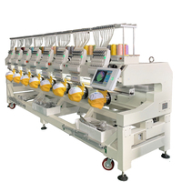 Machine à broder à 6 têtes de haute qualité pour casquette, t-shirt, vêtement fini, broderie plate