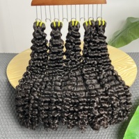 Extensions de cheveux en trame abordables, cuticules alignées, bouclées profondes, cheveux humains naturels, grade 12A, mèches de cheveux vierges indiens bruts bouclés profonds