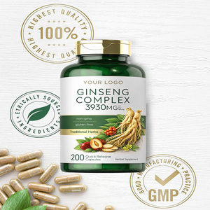 Doğal <span class=keywords><strong>Ginseng</strong></span> Kompleksi Kapsülleri Porsiyon Başına 3930mg Bitkisel Takviye GMP Sertifikalı 200 Hızlı Salınımlı Kapsül - Product Image 3