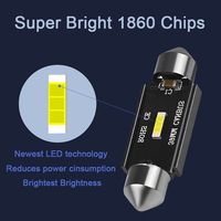 C5W LED CSP 1860 lampe d'intérieur de voiture ampoule Canbus 31mm 36mm 39mm 41mm Festoon Light C10W LED Auto intérieur lampe de lecture dôme