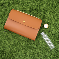 Organisateur de condiments RR avec 5 bouteilles, sac à épices pliable en cuir PU pour le camping, le pique-nique en plein air, le barbecue, ensemble de bouteilles d'épices