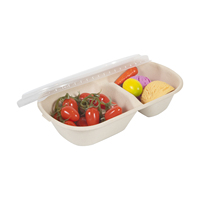 Conteneur alimentaire jetable biodégradable et écologique en bagasse de canne à sucre pour restaurants